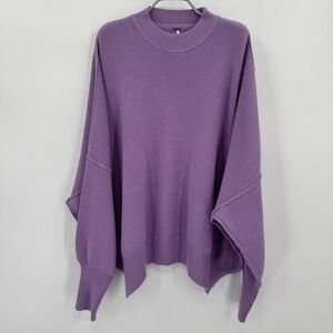 Free People Easy Street Tunic Sweater size S Small Oversized Crew Neck OB991232